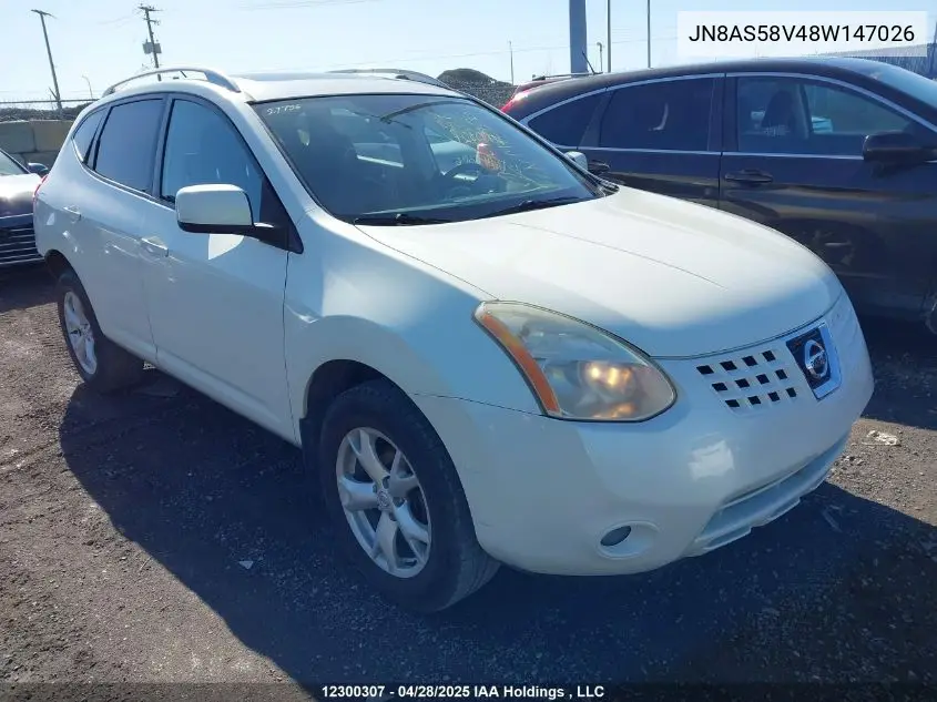 2008 Nissan Rogue VIN: JN8AS58V48W147026 Lot: 12300307