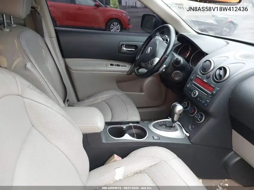 2008 Nissan Rogue Sl VIN: JN8AS58V18W412436 Lot: 42594919