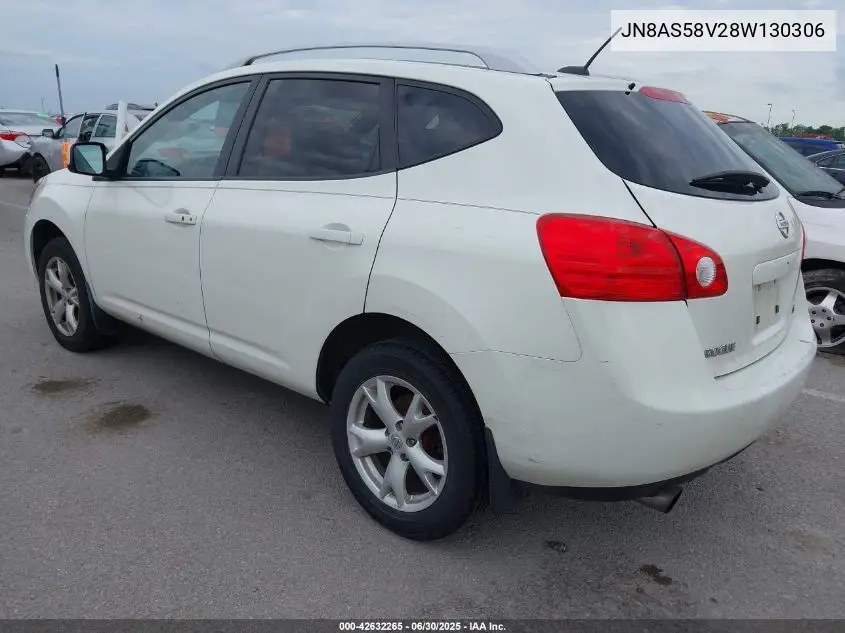 2008 Nissan Rogue Sl VIN: JN8AS58V28W130306 Lot: 42632265