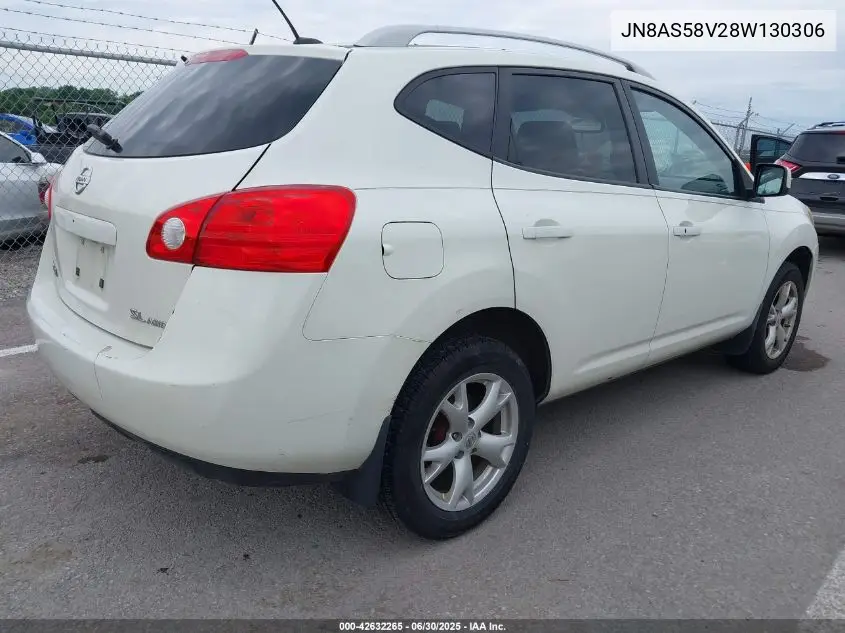 2008 Nissan Rogue Sl VIN: JN8AS58V28W130306 Lot: 42632265
