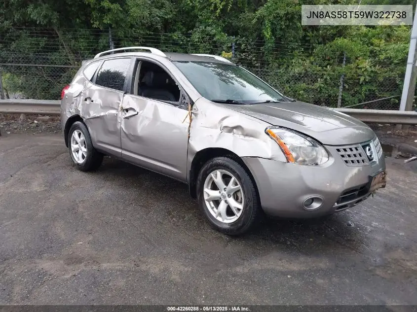 2009 Nissan Rogue Sl VIN: JN8AS58T59W322738 Lot: 42260288