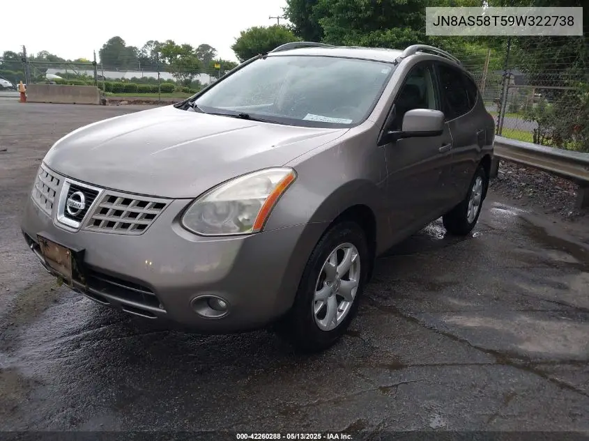 2009 Nissan Rogue Sl VIN: JN8AS58T59W322738 Lot: 42260288