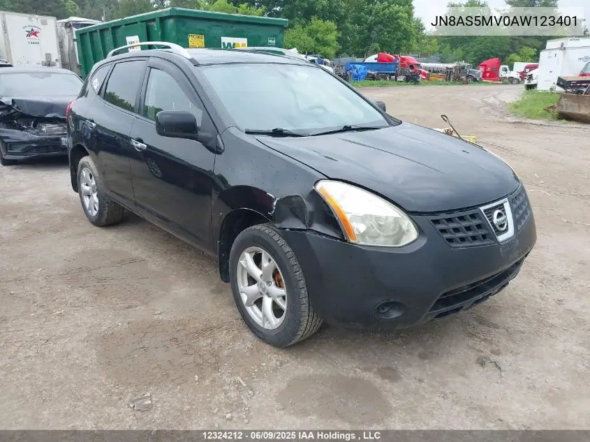2010 Nissan Rogue S/Sl/Krom VIN: JN8AS5MV0AW123401 Lot: 12324212
