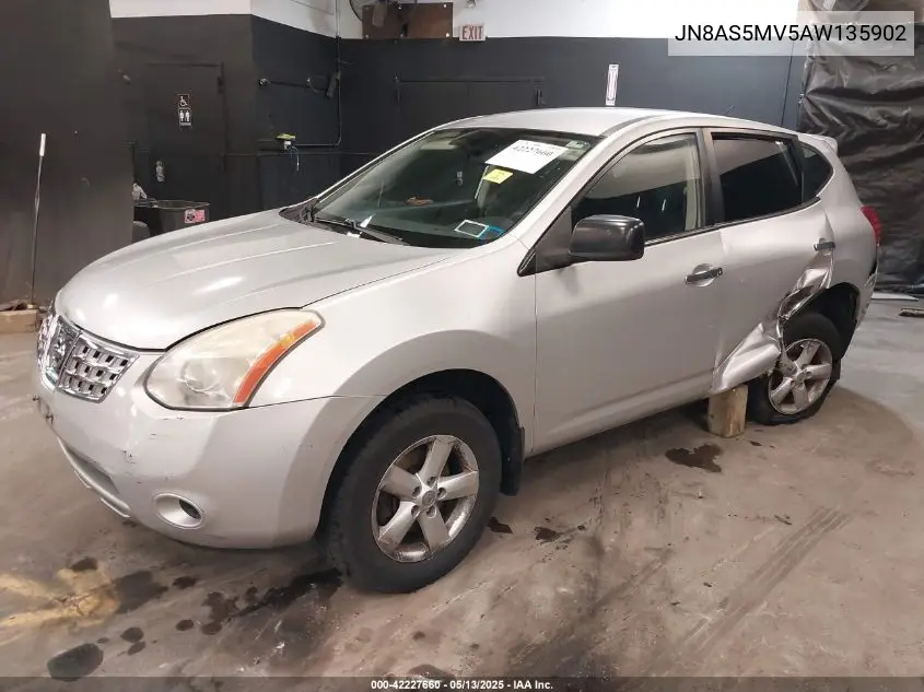 2010 Nissan Rogue S VIN: JN8AS5MV5AW135902 Lot: 42227660