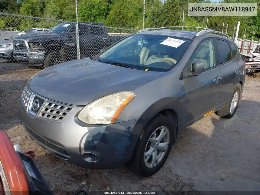 2010 Nissan Rogue Sl VIN: JN8AS5MV8AW118947 Lot: 42607044