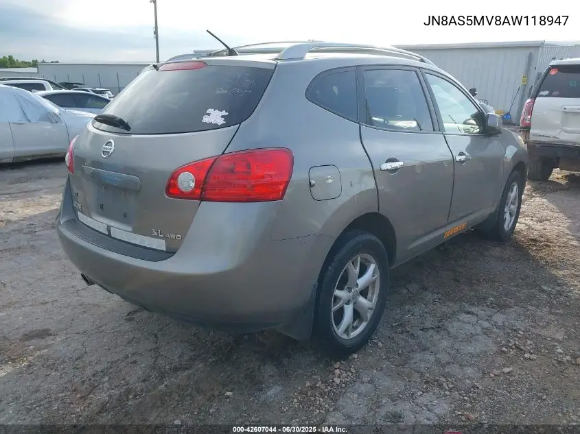 2010 Nissan Rogue Sl VIN: JN8AS5MV8AW118947 Lot: 42607044