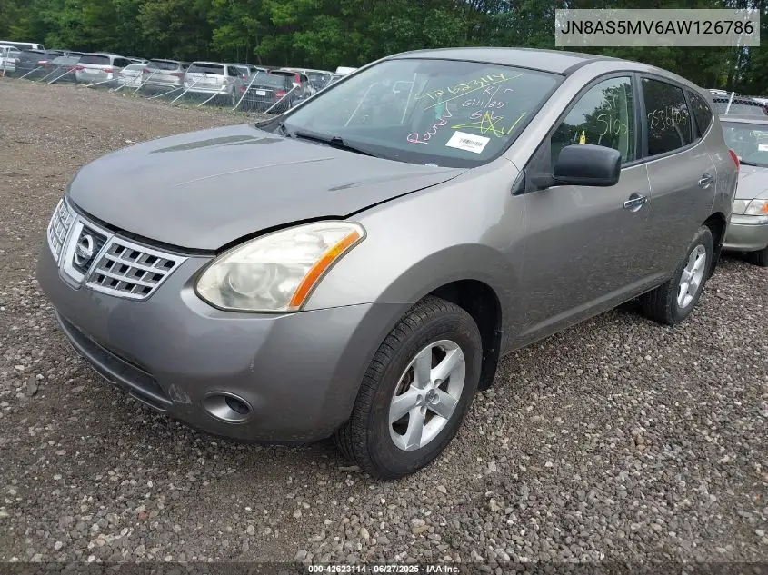 2010 Nissan Rogue S VIN: JN8AS5MV6AW126786 Lot: 42623114