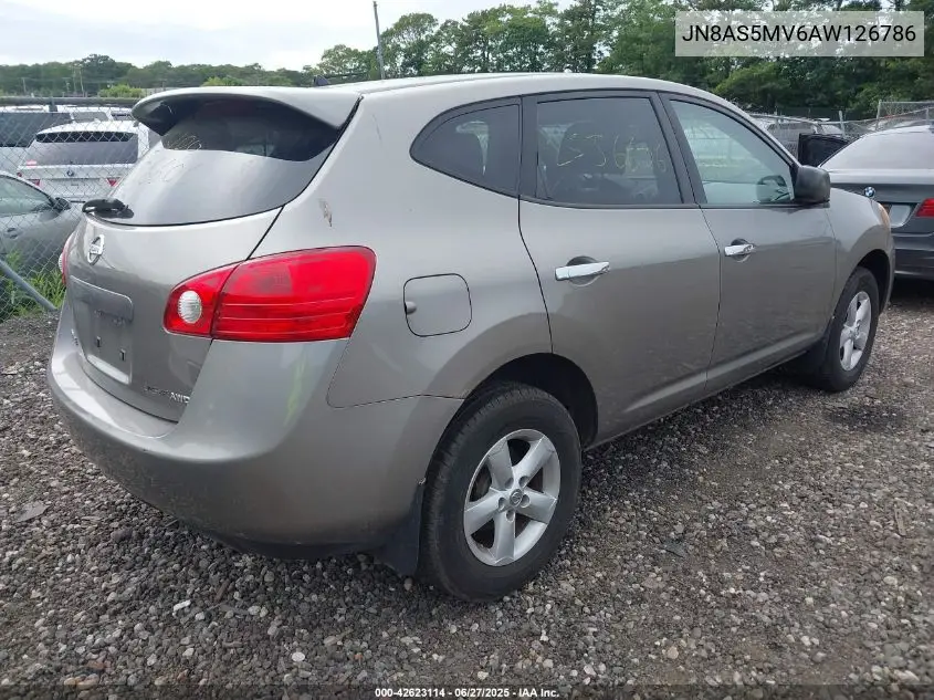 2010 Nissan Rogue S VIN: JN8AS5MV6AW126786 Lot: 42623114