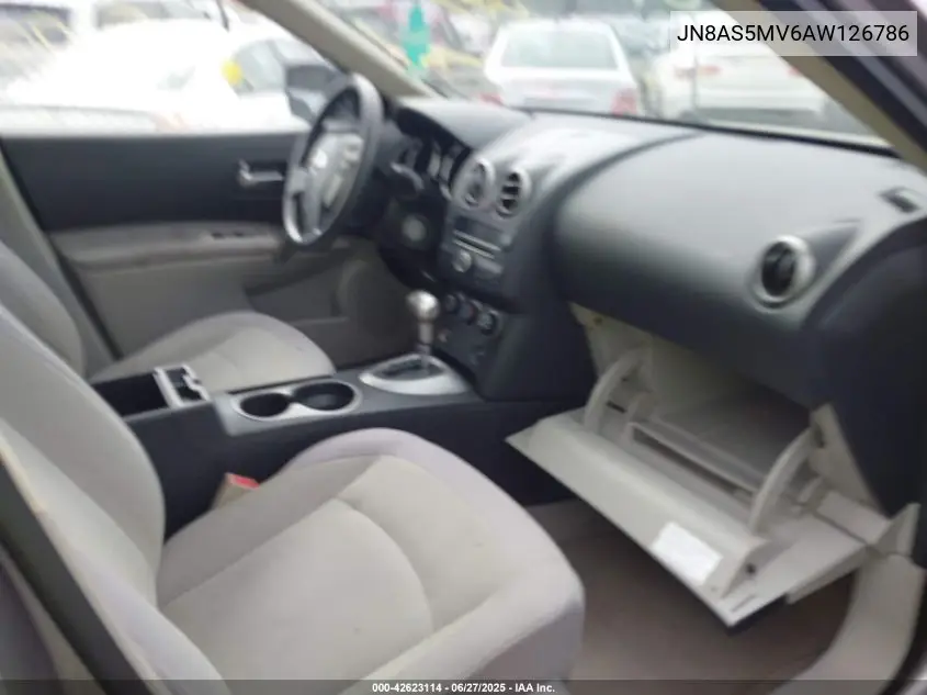 2010 Nissan Rogue S VIN: JN8AS5MV6AW126786 Lot: 42623114