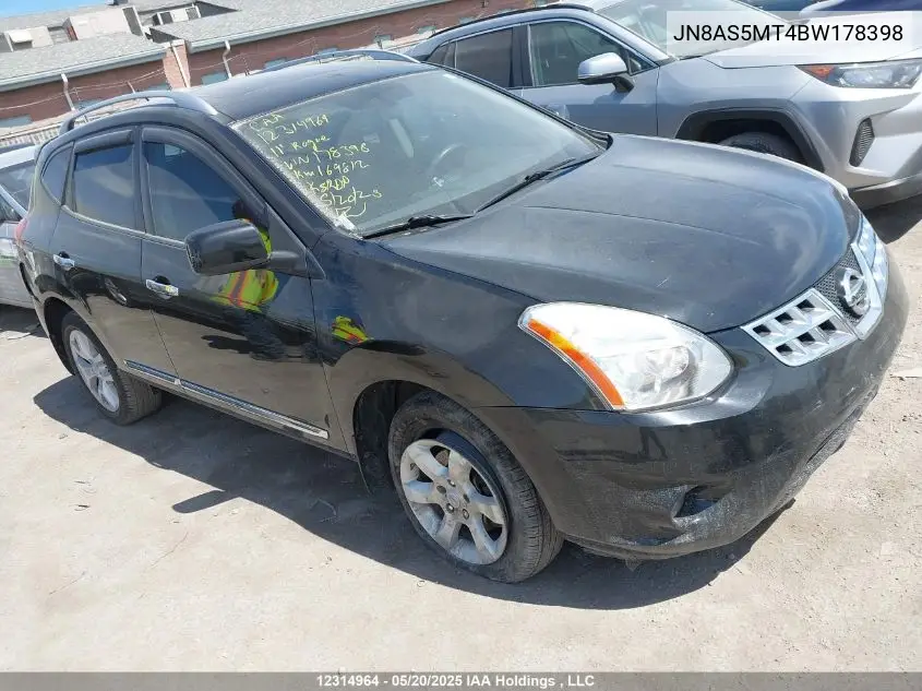 2011 Nissan Rogue S/Sv/Krom VIN: JN8AS5MT4BW178398 Lot: 12314964