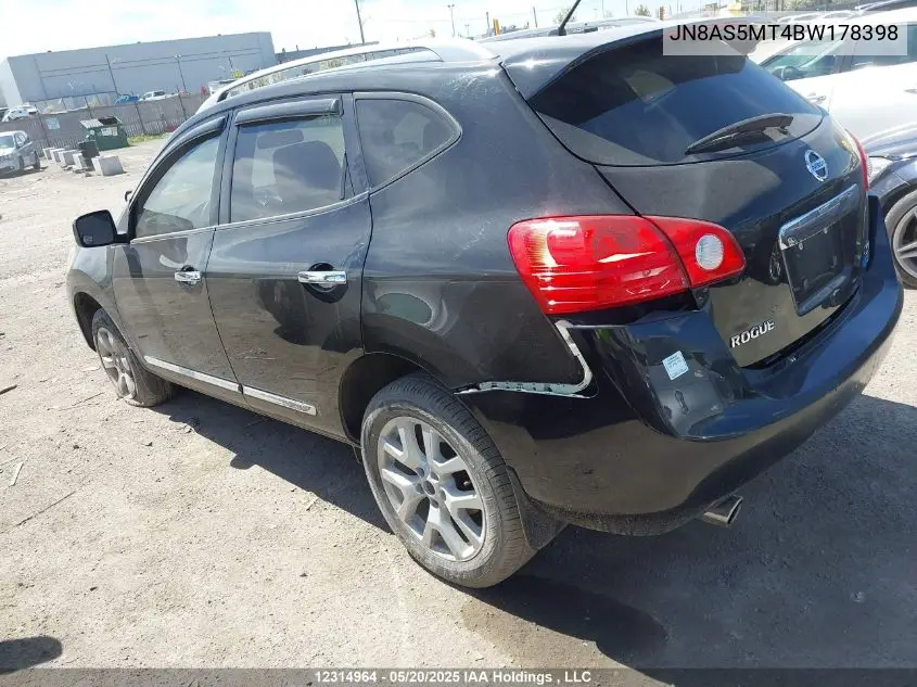 2011 Nissan Rogue S/Sv/Krom VIN: JN8AS5MT4BW178398 Lot: 12314964