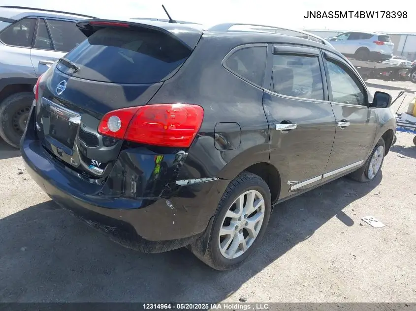 2011 Nissan Rogue S/Sv/Krom VIN: JN8AS5MT4BW178398 Lot: 12314964