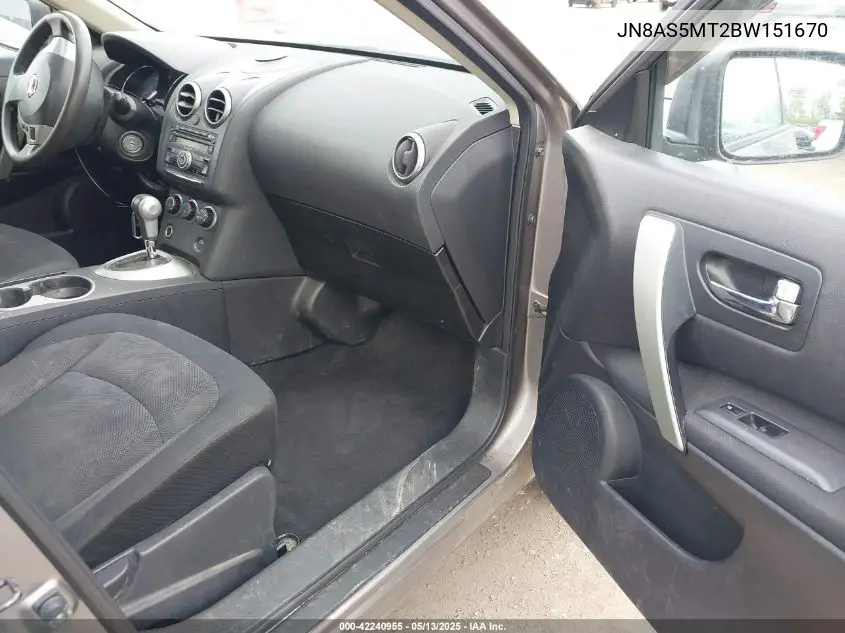2011 Nissan Rogue S VIN: JN8AS5MT2BW151670 Lot: 42240955