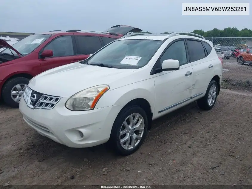2011 Nissan Rogue Sv VIN: JN8AS5MV6BW253281 Lot: 42587568