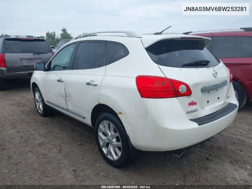 2011 Nissan Rogue Sv VIN: JN8AS5MV6BW253281 Lot: 42587568