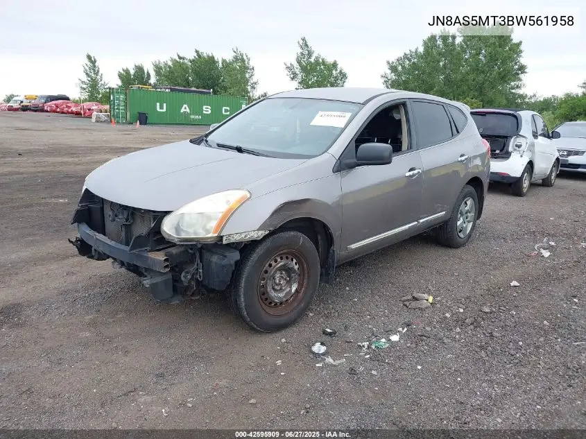2011 Nissan Rogue S VIN: JN8AS5MT3BW561958 Lot: 42595909