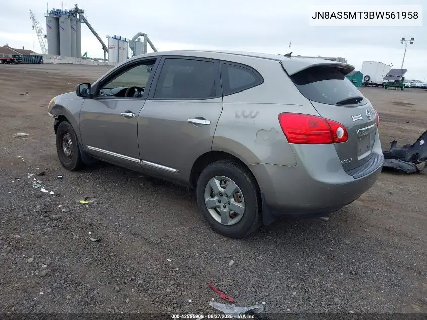 2011 Nissan Rogue S VIN: JN8AS5MT3BW561958 Lot: 42595909