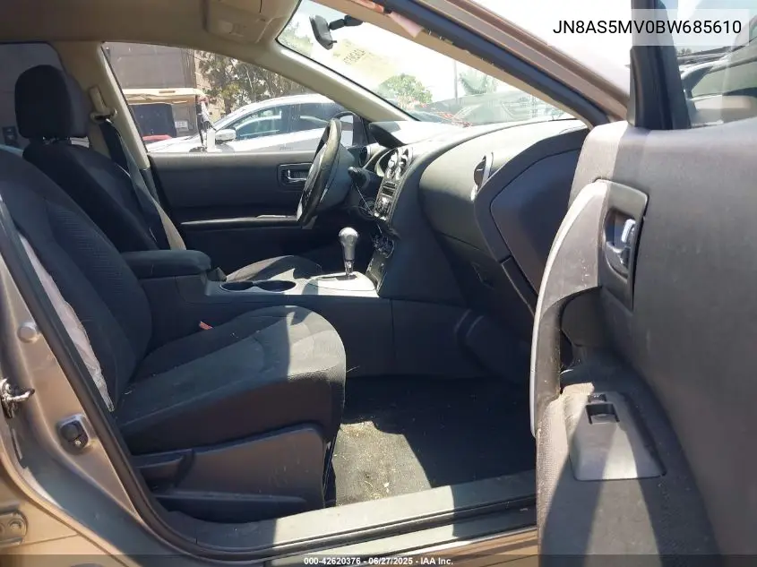 2011 Nissan Rogue S VIN: JN8AS5MV0BW685610 Lot: 42620376