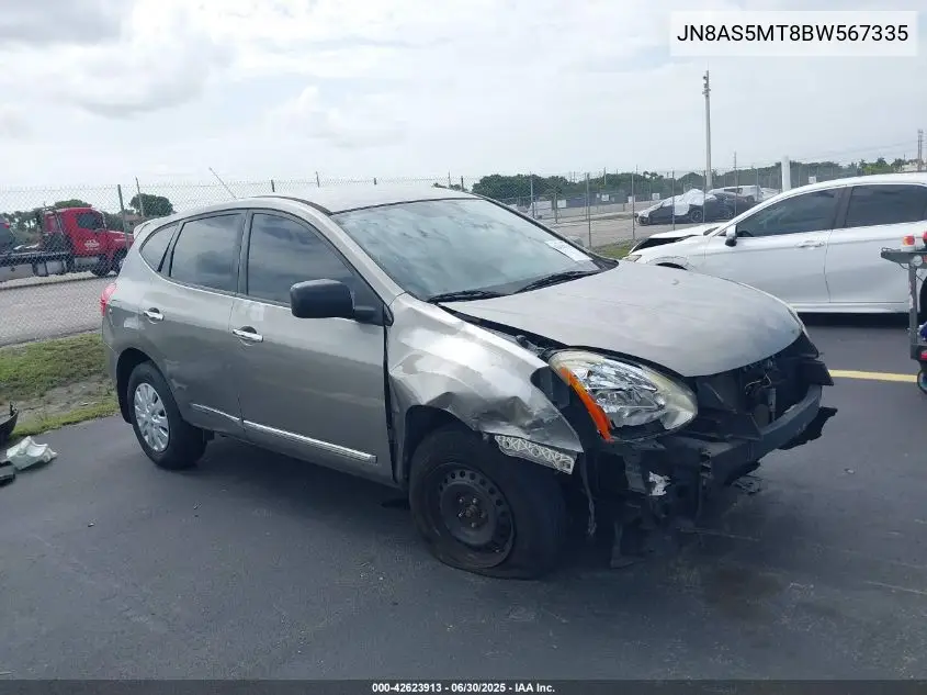 2011 Nissan Rogue S VIN: JN8AS5MT8BW567335 Lot: 42623913