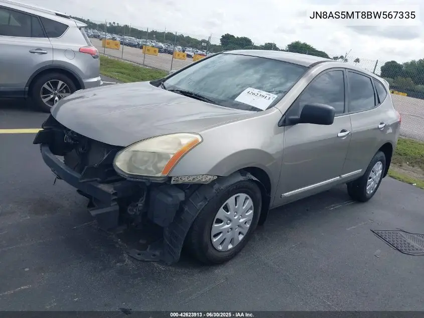 2011 Nissan Rogue S VIN: JN8AS5MT8BW567335 Lot: 42623913