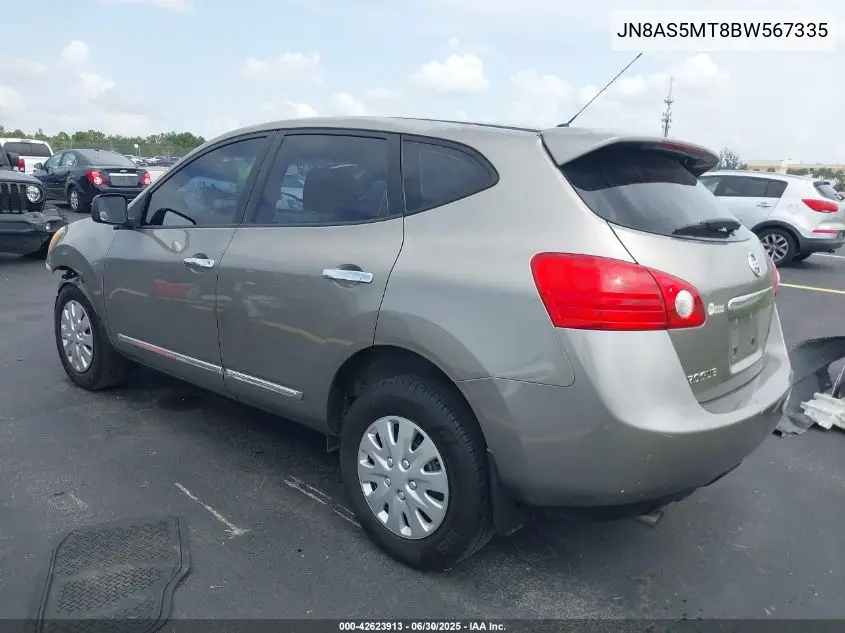 2011 Nissan Rogue S VIN: JN8AS5MT8BW567335 Lot: 42623913