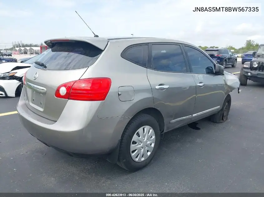 2011 Nissan Rogue S VIN: JN8AS5MT8BW567335 Lot: 42623913