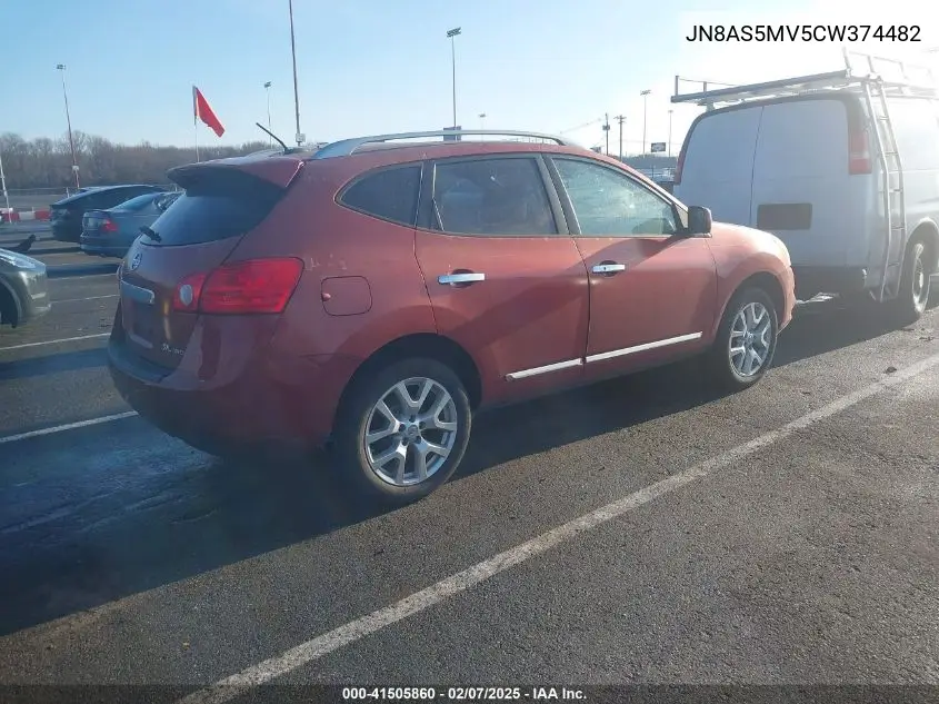 2012 Nissan Rogue S/Sv VIN: JN8AS5MV5CW374482 Lot: 41505860