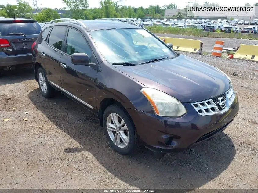 JN8AS5MVXCW360352 2012 Nissan Rogue Sv