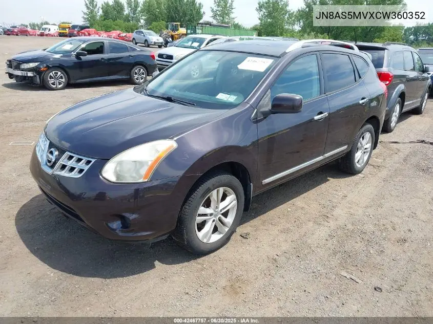 JN8AS5MVXCW360352 2012 Nissan Rogue Sv
