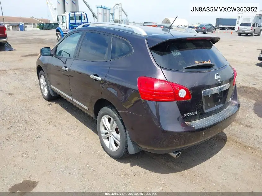 JN8AS5MVXCW360352 2012 Nissan Rogue Sv