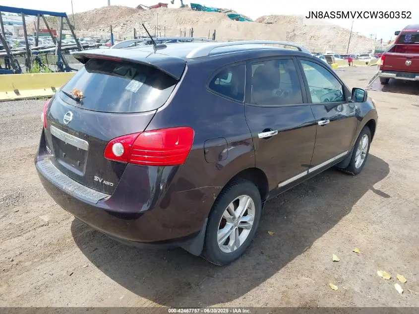 JN8AS5MVXCW360352 2012 Nissan Rogue Sv