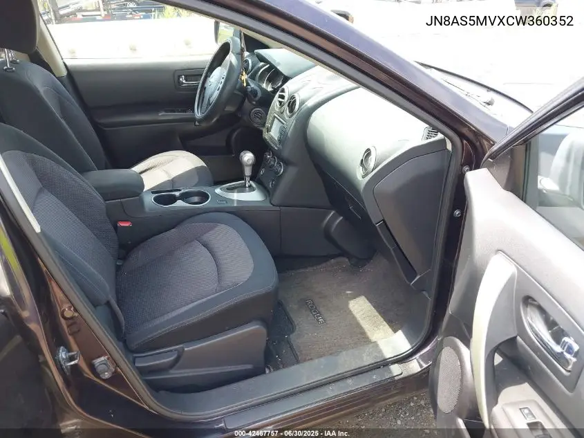 JN8AS5MVXCW360352 2012 Nissan Rogue Sv