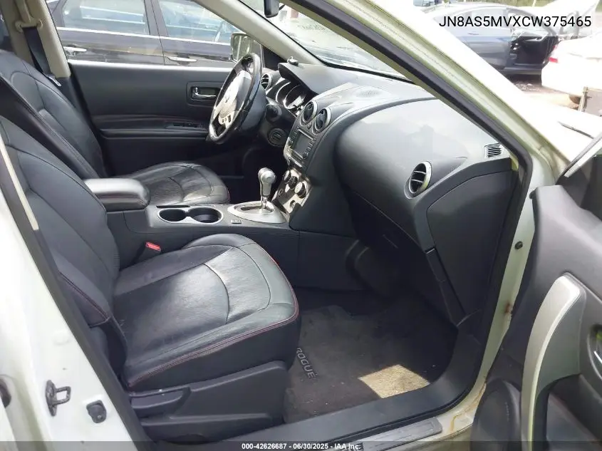 2012 Nissan Rogue S/Sv VIN: JN8AS5MVXCW375465 Lot: 42626687