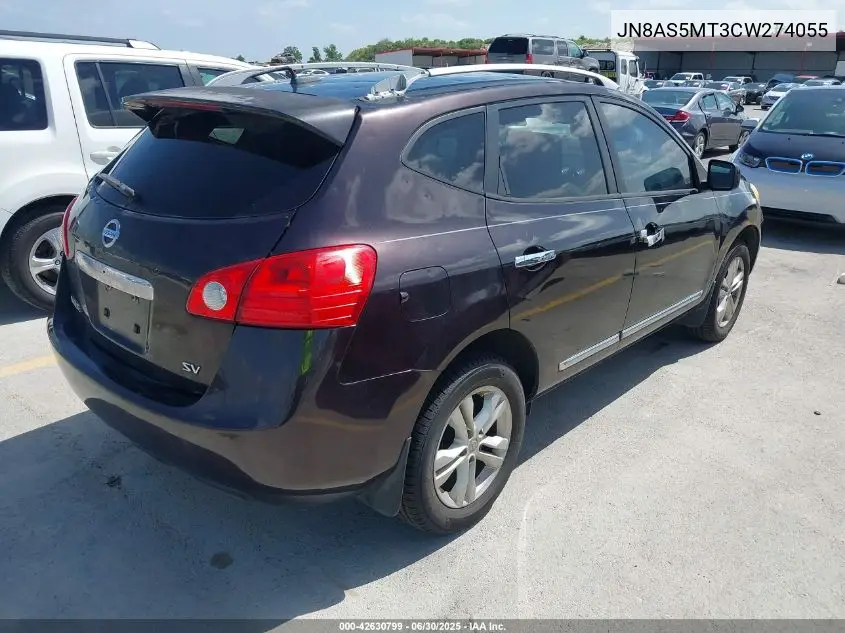 2012 Nissan Rogue Sv VIN: JN8AS5MT3CW274055 Lot: 42630799
