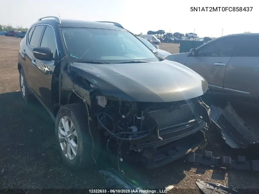 2015 Nissan Rogue S/Sl/Sv VIN: 5N1AT2MT0FC858437 Lot: 12322633