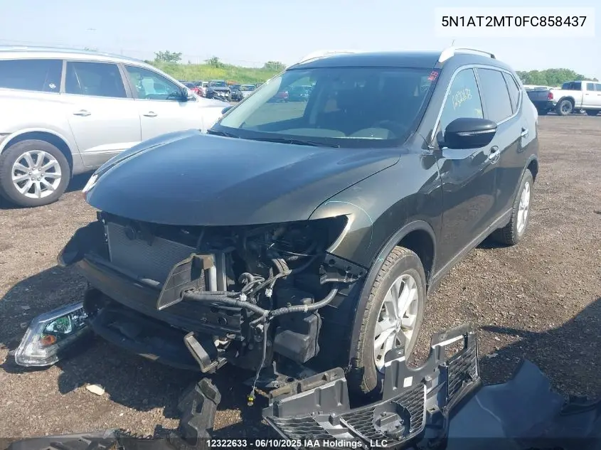 2015 Nissan Rogue S/Sl/Sv VIN: 5N1AT2MT0FC858437 Lot: 12322633