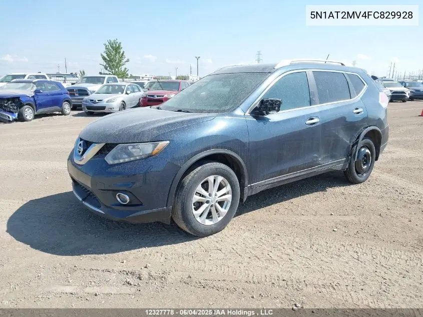 2015 Nissan Rogue S/Sl/Sv VIN: 5N1AT2MV4FC829928 Lot: 12327778