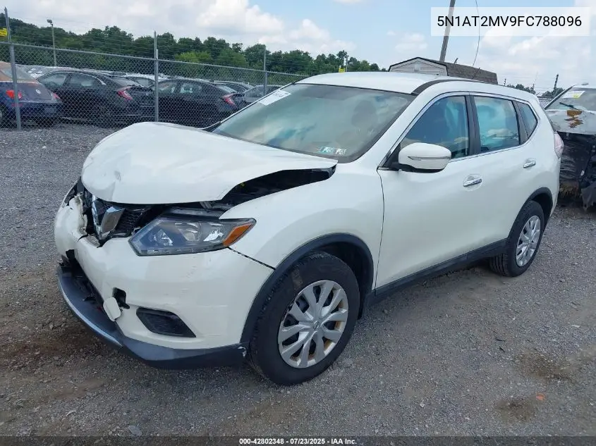 2015 Nissan Rogue S VIN: 5N1AT2MV9FC788096 Lot: 42802348