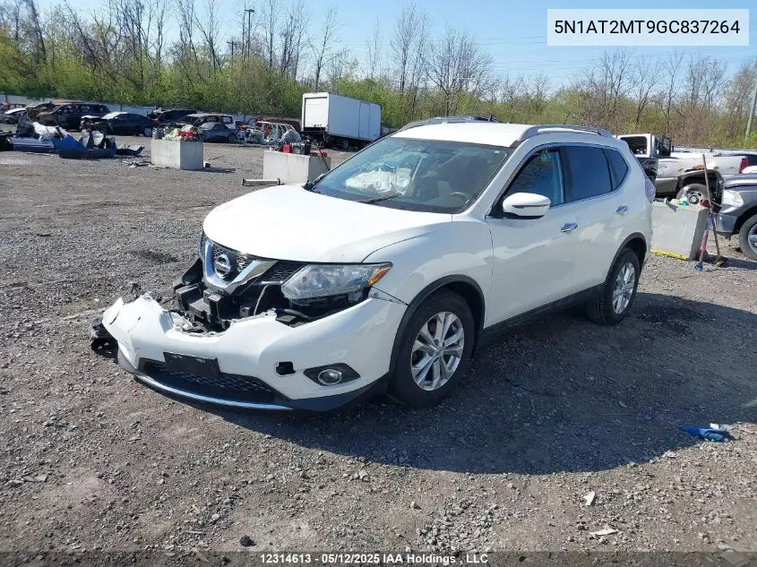 2016 Nissan Rogue S/Sl/Sv VIN: 5N1AT2MT9GC837264 Lot: 12314613