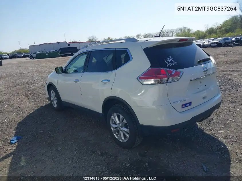 2016 Nissan Rogue S/Sl/Sv VIN: 5N1AT2MT9GC837264 Lot: 12314613