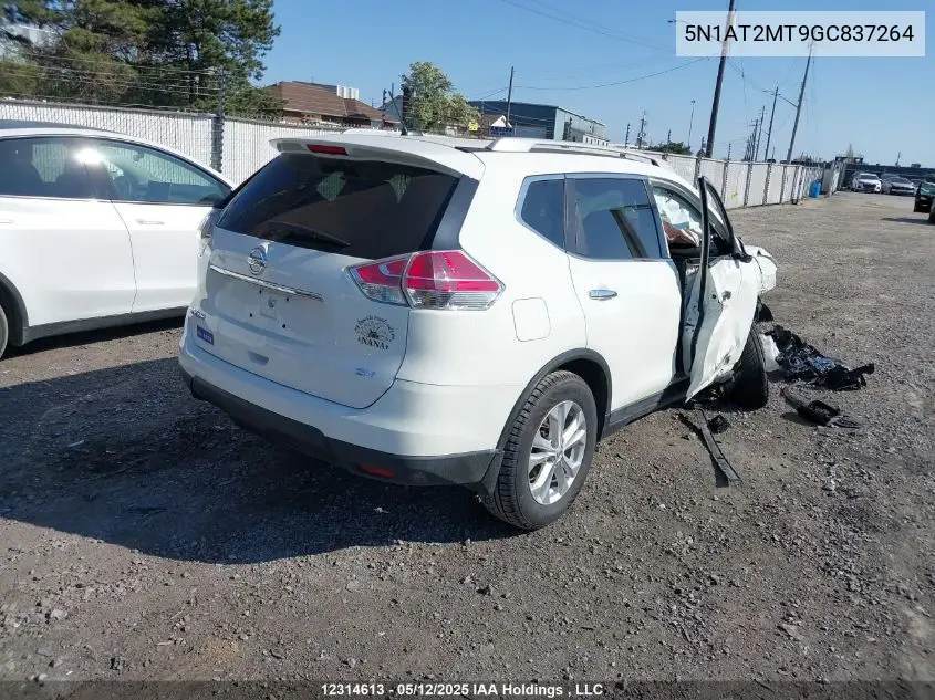 2016 Nissan Rogue S/Sl/Sv VIN: 5N1AT2MT9GC837264 Lot: 12314613
