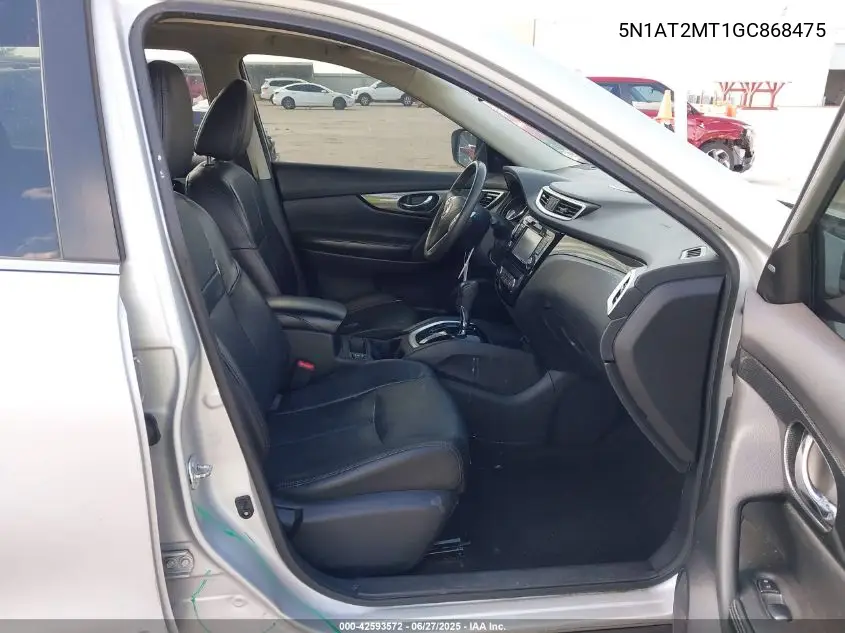 2016 Nissan Rogue Sl VIN: 5N1AT2MT1GC868475 Lot: 42593572