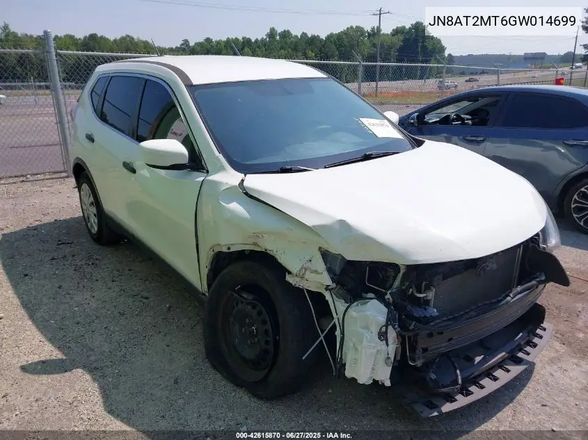 2016 Nissan Rogue S VIN: JN8AT2MT6GW014699 Lot: 42615870