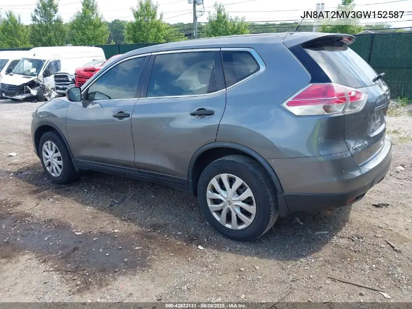2016 Nissan Rogue S VIN: JN8AT2MV3GW152587 Lot: 42623131