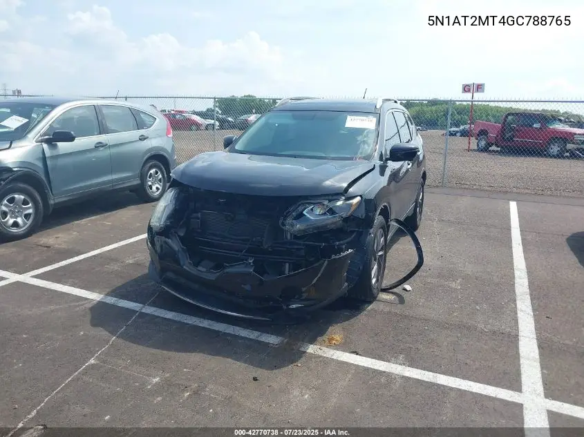 2016 Nissan Rogue Sl VIN: 5N1AT2MT4GC788765 Lot: 42770738