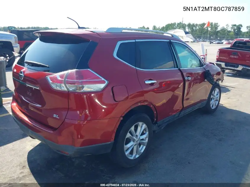 2016 Nissan Rogue Sl VIN: 5N1AT2MT8GC787859 Lot: 42794834