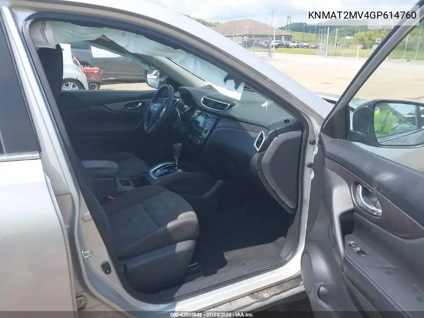 2016 Nissan Rogue Sv VIN: KNMAT2MV4GP614760 Lot: 42805848