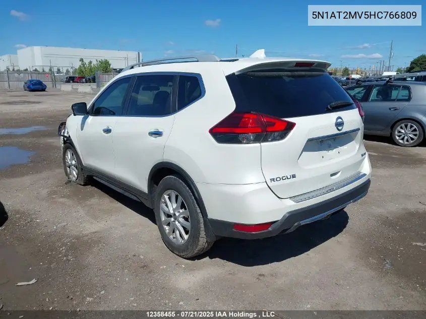 2017 Nissan Rogue Sv/Sl VIN: 5N1AT2MV5HC766809 Lot: 12358455