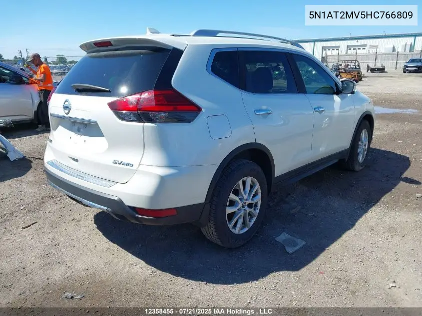 2017 Nissan Rogue Sv/Sl VIN: 5N1AT2MV5HC766809 Lot: 12358455