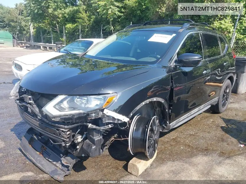 2017 Nissan Rogue Sv VIN: 5N1AT2MT1HC829841 Lot: 42596007